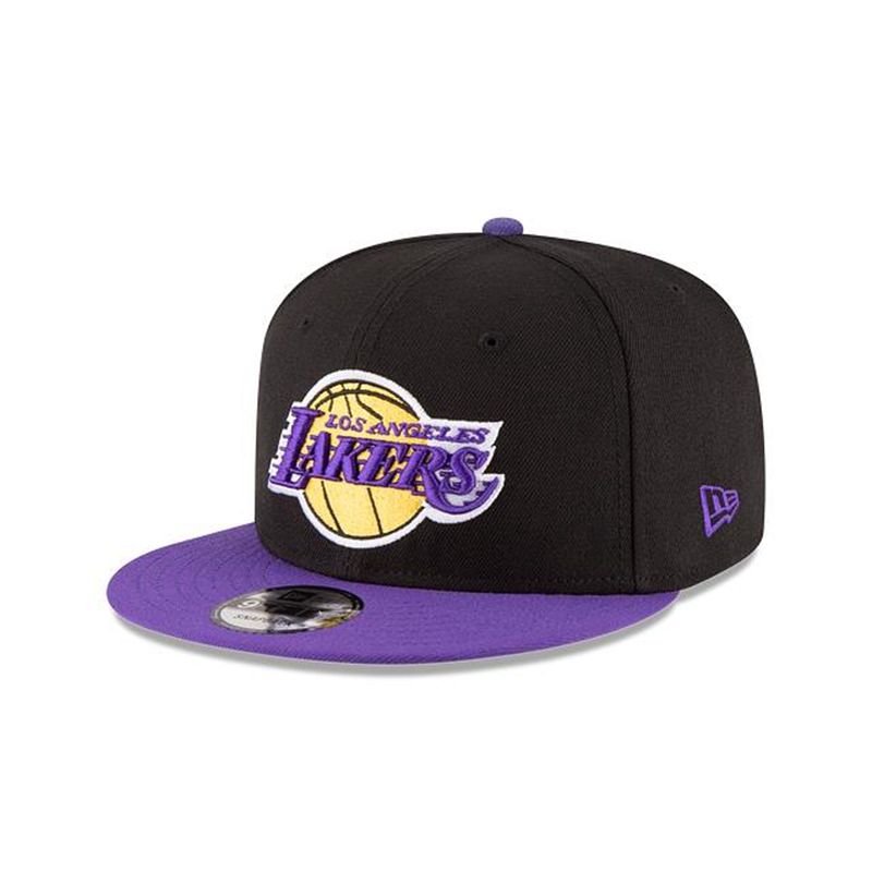 NBA Los Angeles Lakers Two Tone 9Fifty Snapback (XXA3599) - Black New Era Caps